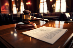 view of 3d gavel for lawyer s day
